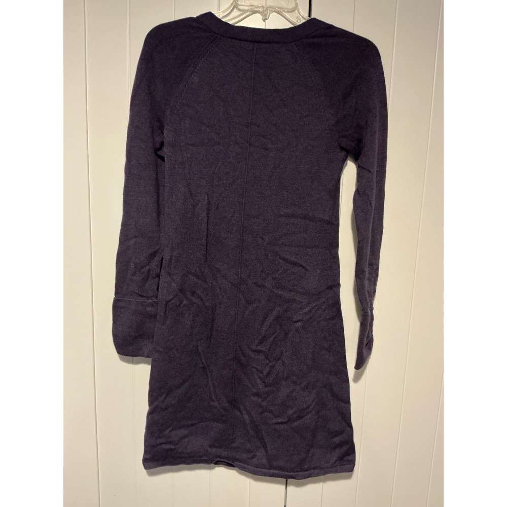 Athleta Womens Dress Size S Purple Long Sleeve Ruched Cuffed Casual Knit - Picture 4 of 5